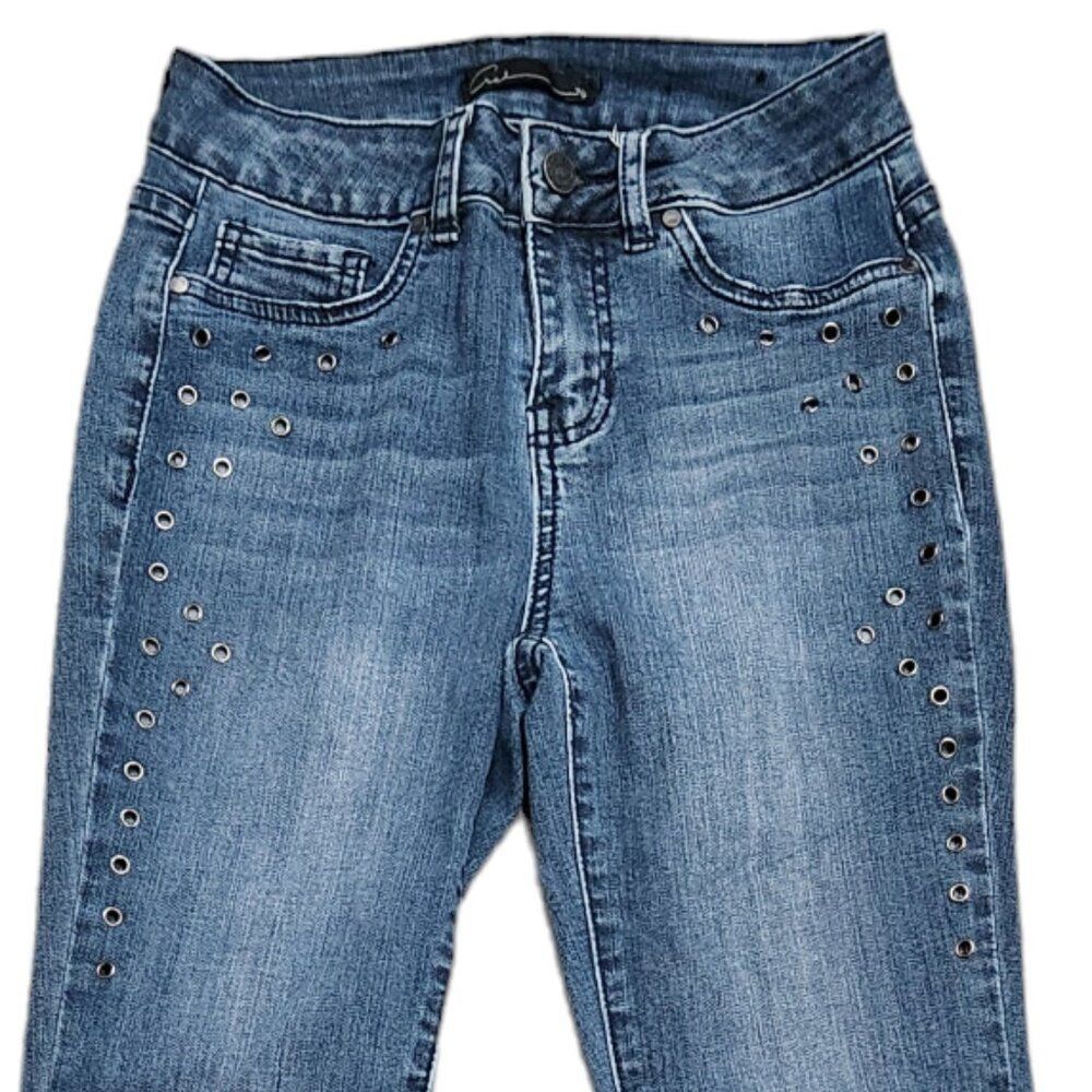 CRED NY Blue Studded Skinny Jeans Jr size 3/26